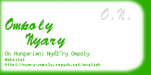 ompoly nyary business card